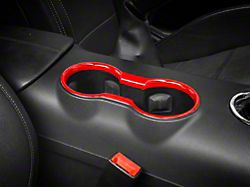SpeedForm Center Console Cup Holder Trim; Red (15-23 Mustang)