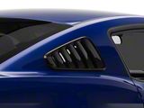 SpeedForm Classic Quarter Window Louvers; Gloss Black (10-14 Mustang Coupe)