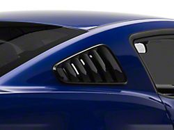 SpeedForm Classic Quarter Window Louvers; Gloss Black (10-14 Mustang Coupe)