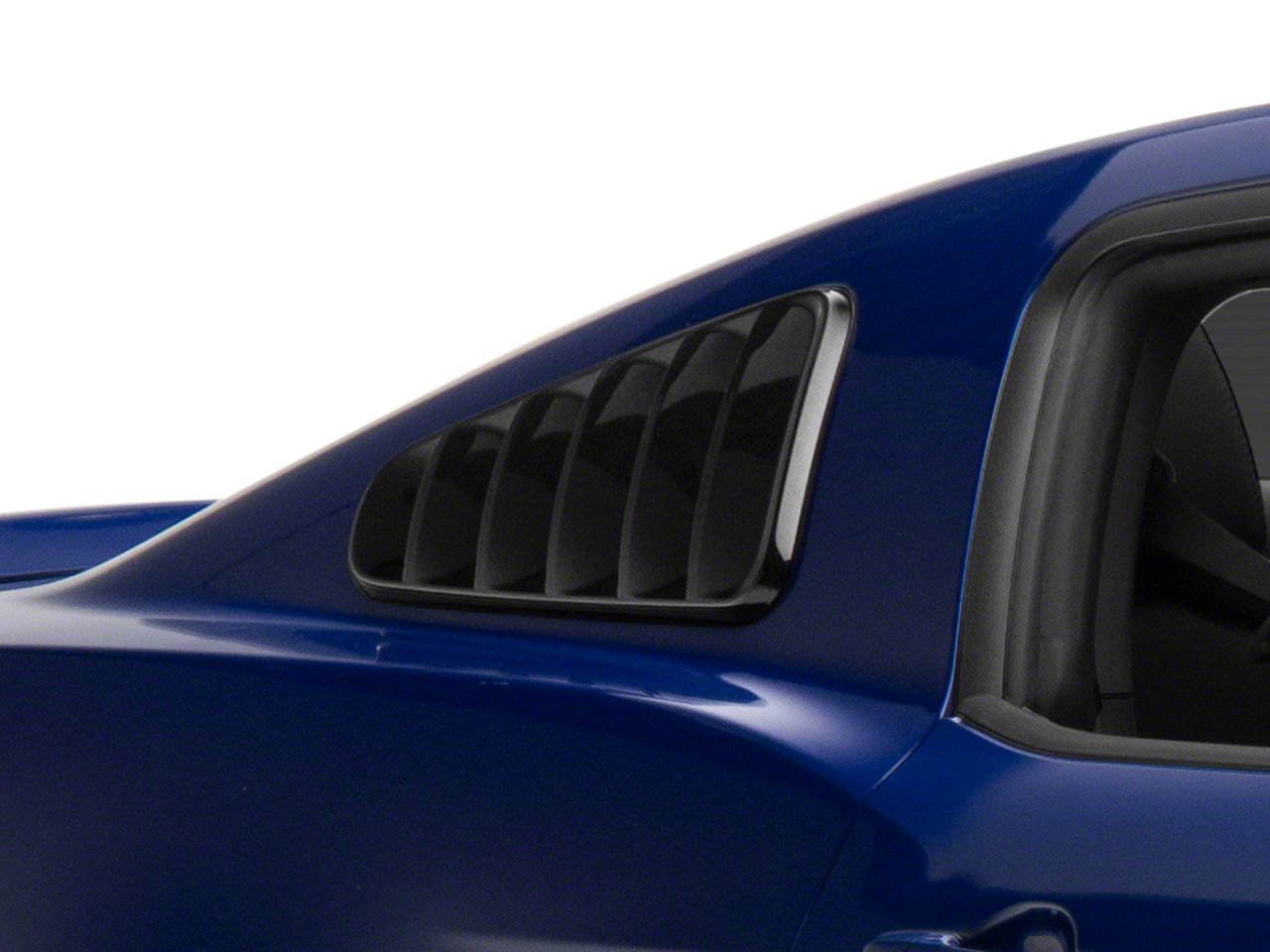 SpeedForm Mustang Classic Quarter Window Louvers; Gloss Black
