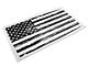 SEC10 Distressed Flag Roof Panel Decal without Antenna Cutout; Gloss Black (2024 Mustang Fastback)