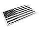 SEC10 Distressed Flag Roof Panel Decal without Antenna Cutout; Matte Black (2024 Mustang Fastback)