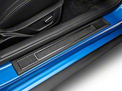 SpeedForm Door Sill Surround Accent Trim; Domed Carbon Fiber (15-23 Mustang)