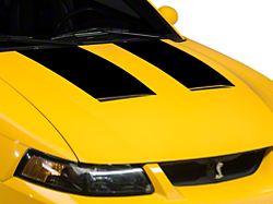SpeedForm Hood Accent Decal; Gloss Black (03-04 Mustang Cobra)