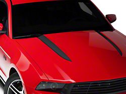 SpeedForm Hood Accent Decal; Matte Black (10-12 Mustang GT, V6)