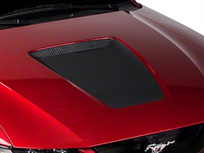 SpeedForm Hood Decal; Matte Black (99-04 Mustang GT; 99-02 Mustang V6)