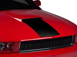 SEC10 Hood Stripe; Gloss Black (05-09 Mustang GT, V6)