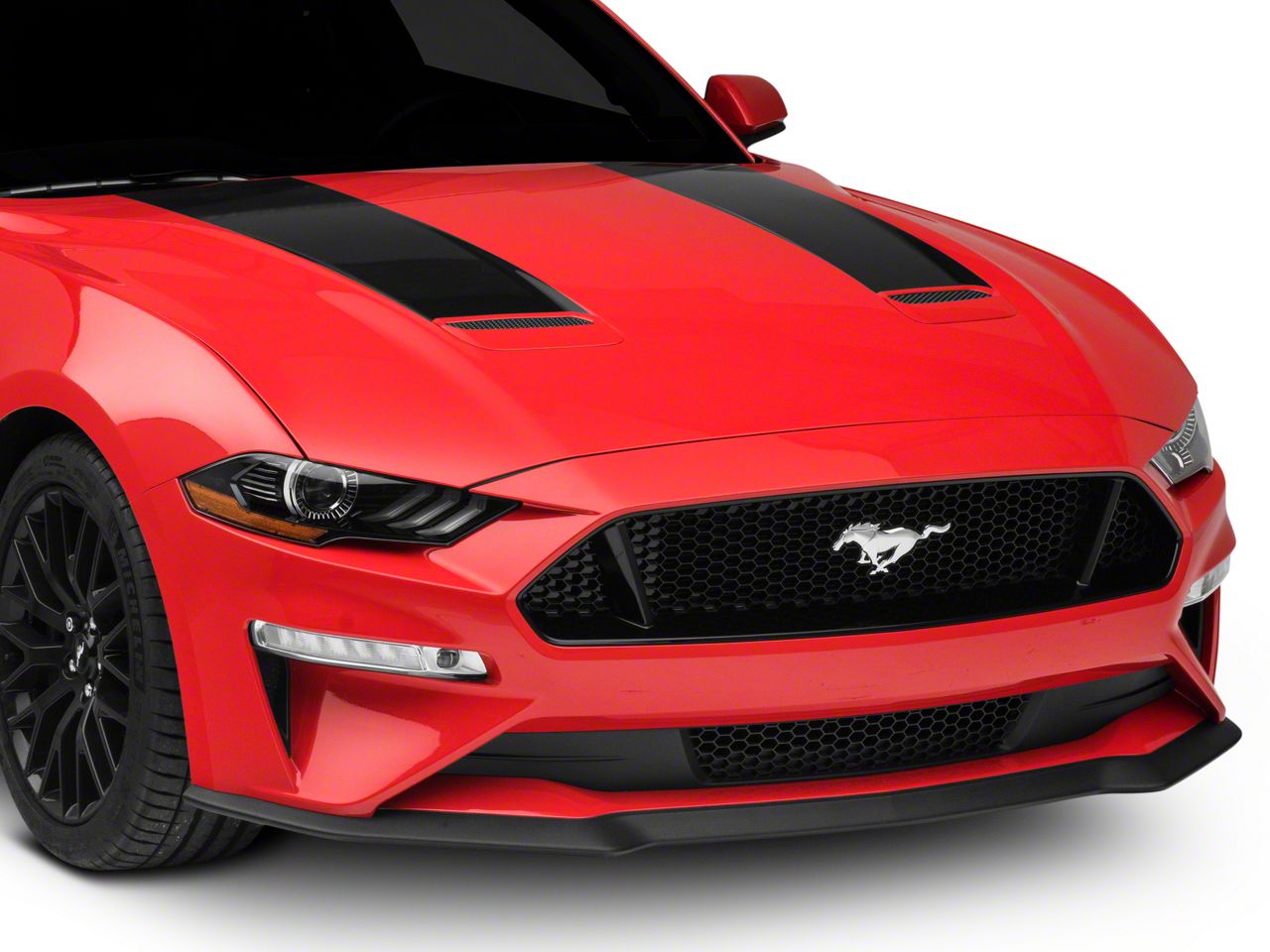 SEC10 Mustang Pinstriped Hash Marks; Matte Black 389556 (15