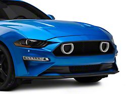 SpeedForm Mach 1 Style Upper Grille with LED DRL and Turn Signal (18-23 Mustang GT, EcoBoost)