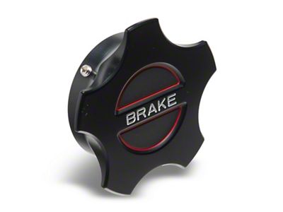 SpeedForm Modern Billet Brake Fluid Cap Cover; Black (05-14 Mustang, Excluding 13-14 GT500)