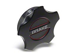 SpeedForm Modern Billet Brake Fluid Cap Cover; Black (87-04 Mustang)