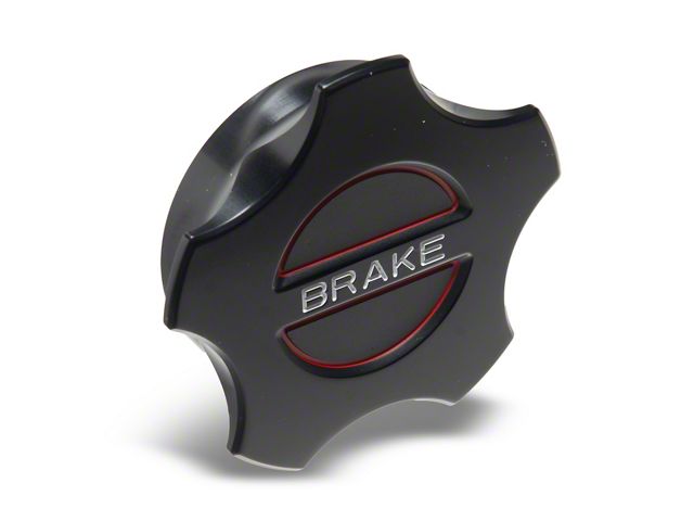 SpeedForm Mustang Modern Billet Brake Fluid Cap Cover; Black 446088 (87 ...