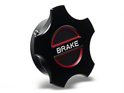 SpeedForm Modern Billet Brake Fluid Cap Cover; Black (15-23 Mustang)