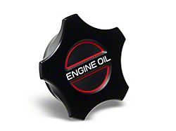 SpeedForm Modern Billet Oil Cap; Black (87-93 5.0L Mustang; 94-01 Mustang GT)