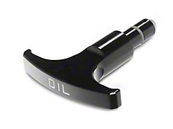 SpeedForm Modern Billet Oil Dipstick Handle; Black (05-23 Mustang GT)
