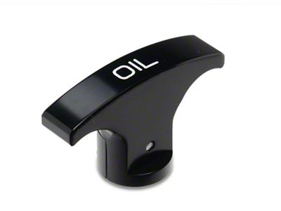 SpeedForm Modern Billet Oil Dipstick Handle; Black (05-14 Mustang V6)