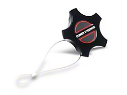 SpeedForm Modern Billet Power Steering Cap; Black (05-10 Mustang)