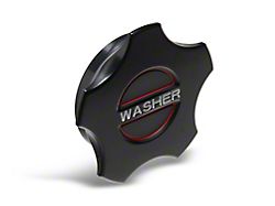 SpeedForm Modern Billet Washer Fluid Cap; Black (05-10 Mustang)