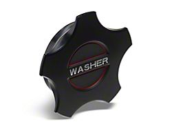 SpeedForm Modern Billet Washer Fluid Cap; Black (10-14 Mustang)