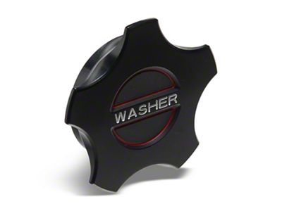 SpeedForm Modern Billet Washer Fluid Cap; Black (10-14 Mustang)