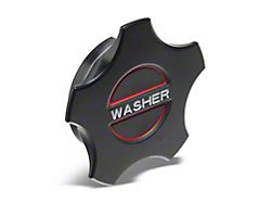 SpeedForm Modern Billet Windshield Washer Fluid Cap; Black (15-23 Mustang)