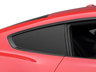 SEC10 Quarter Window Blackout; Matte Black (15-23 Mustang Fastback)