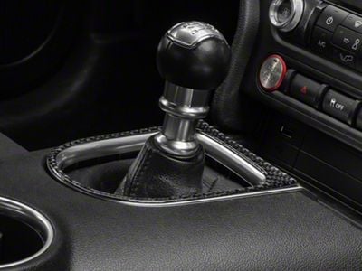 SpeedForm Shifter Accent Trim; Domed Carbon Fiber (15-23 Mustang)