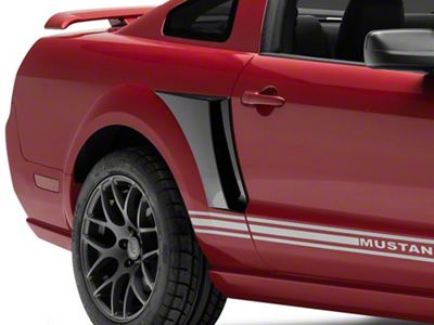 SpeedForm Side Scoops; Gloss Black (05-09 Mustang)