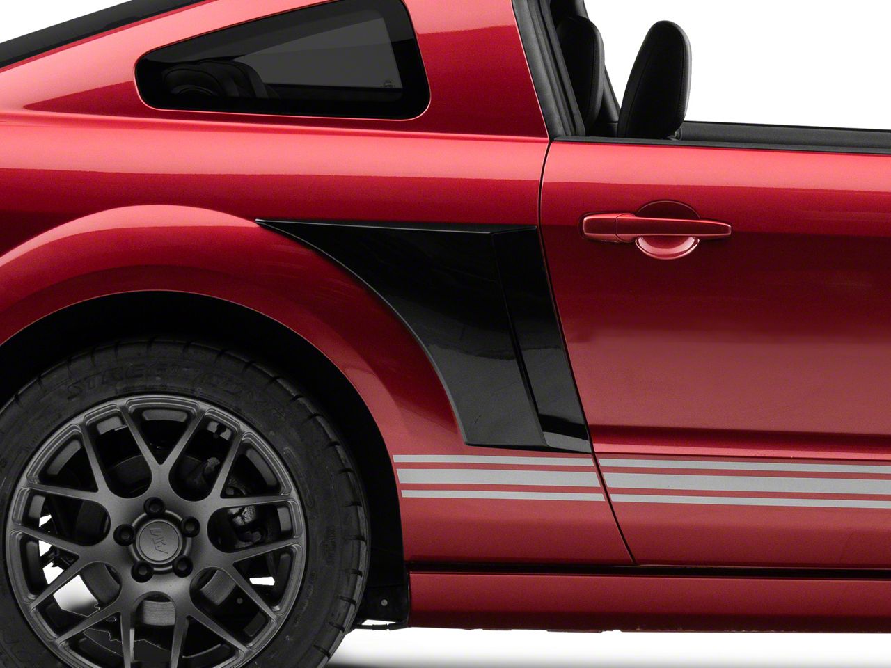 SpeedForm Mustang Side Scoops; Gloss Black 415412 (05-09