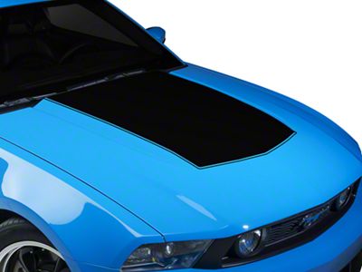 SEC10 Single Hood Stripe; Gloss Black (10-12 Mustang GT, V6)