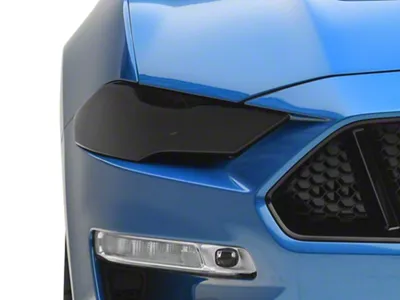 SpeedForm Headlight Covers; Smoked (18-23 Mustang GT, EcoBoost)