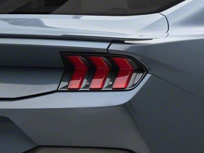 SpeedForm Tail Light Border Trim; Carbon Appearance (24-26 Mustang)