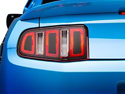 SEC10 Tail Light Conversion Decal Kit; Matte Black (10-12 Mustang)