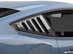 SpeedForm Vintage Quarter Window Louvers; Carbon Fiber Appearance (24-25 Mustang Fastback)