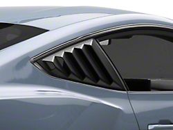 SpeedForm Vintage Quarter Window Louvers; Matte Black (24-25 Mustang Fastback)