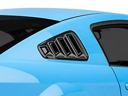 SpeedForm Quarter Window Louvers; Gloss Black (05-09 Mustang Coupe)