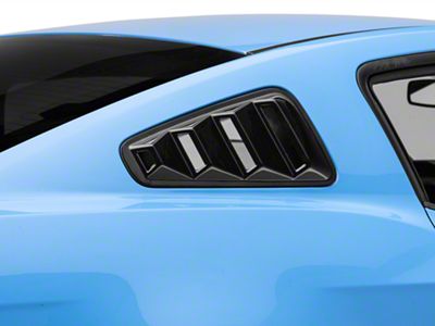 SpeedForm Quarter Window Louvers; Gloss Black (10-14 Mustang Coupe)