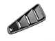 SpeedForm Quarter Window Louvers; Textured Carbon Appearance (10-14 Mustang Coupe)