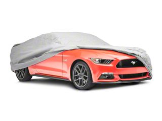 SpeedForm Mustang Universal Fit Car Cover; Gray 393980 (79-04