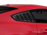 SpeedForm Vintage Quarter Window Louvers; Carbon Fiber Appearance (15-23 Mustang Fastback)