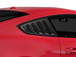 SpeedForm Vintage Quarter Window Louvers; Carbon Fiber Appearance (15-23 Mustang Fastback)