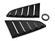 SpeedForm Vintage Quarter Window Louvers; Textured Carbon Appearance (15-23 Mustang Fastback)