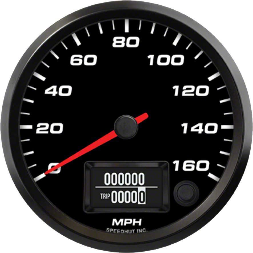 Speedometer 15mph Speedhut Universal AM EV Series Orion 4-1/2-Inch Speedometer Gauge; 160 ...