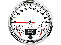 Speedhut Legacy Series 4-1/2-Inch 200 KM/H Speedometer with Fuel Level and Oil Temperature Gauge (Universal; Some Adaptation May Be Required)