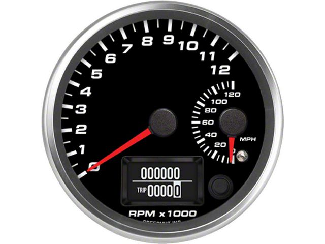 Tachometer Rpm Speedmaster Speedhut Universal AM Legacy Series 4-Inch Dual Gauge; 12,000 RPM ...