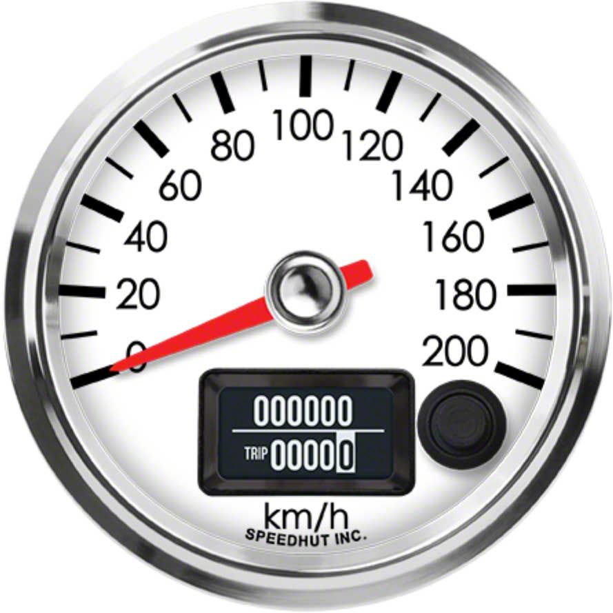 Speedhut Universal AM Legacy Series 2-5/8-Inch GPS Speedometer; 200 KM ...
