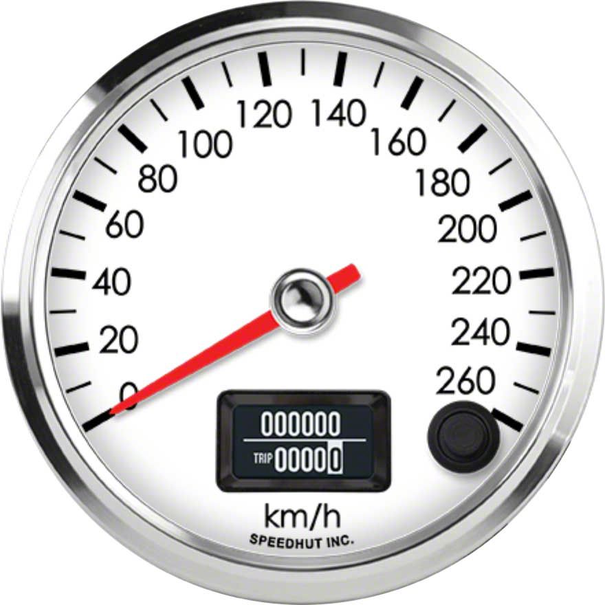 Speedhut Universal AM Legacy Series 3-3/8-Inch GPS Speedometer; 260 KM ...