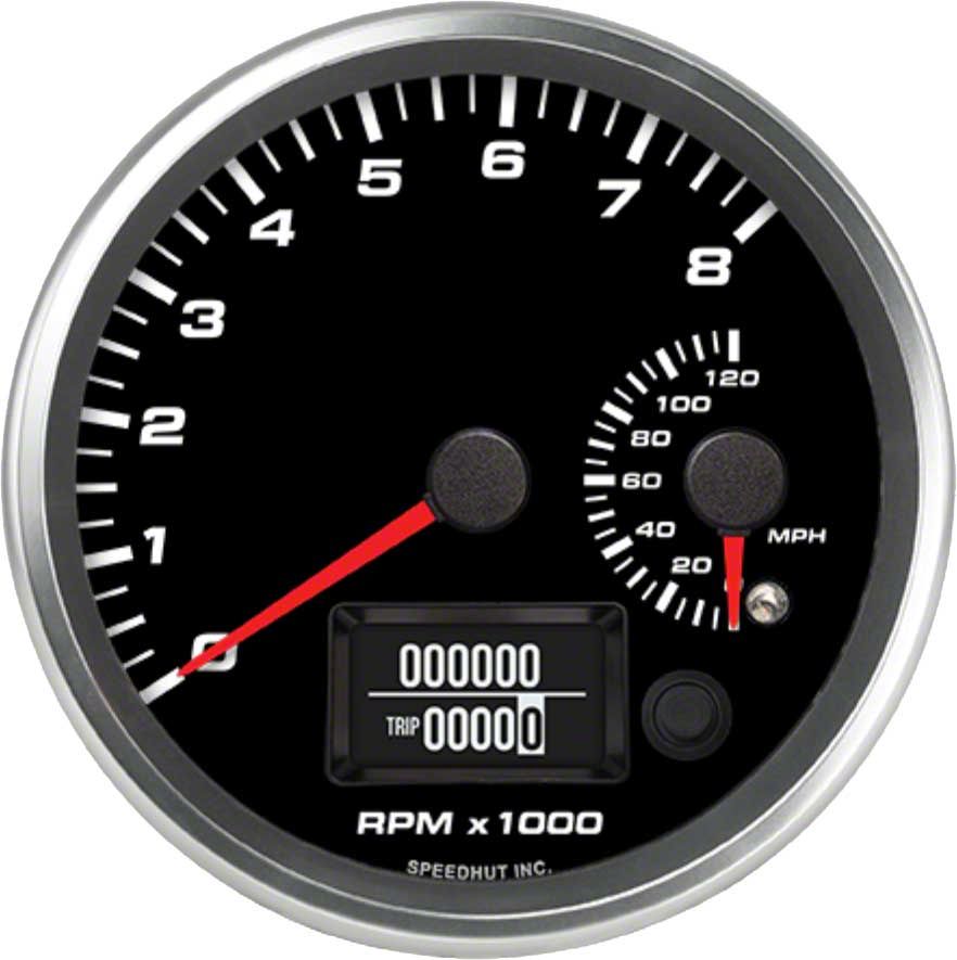 Speedhut Universal AM Revolution Series 4-1/2-Inch Dual Gauge; 8,000 ...
