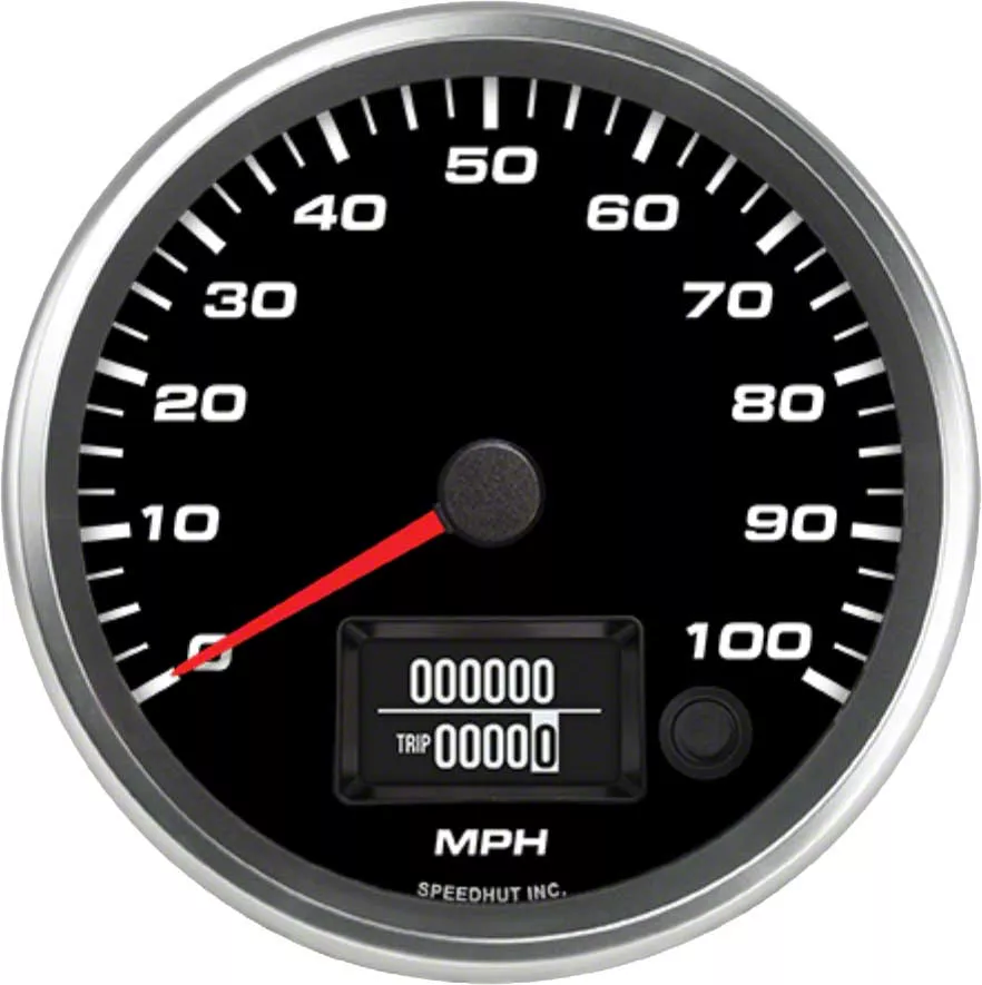 Real Speedometers Speedhut Universal AM Revolution Series 4-1/2-Inch GPS Speedometer; 100 ...