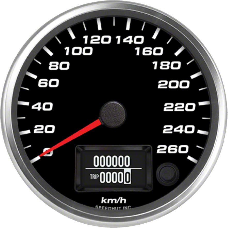 Small Rectangle Speedometer Speedhut Universal AM Revolution Series 4-Inch Programmable Speedometer ...